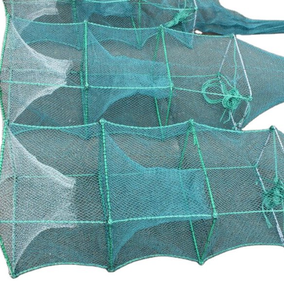 Factory long fishing net trap for crab lobster shrimp PE great wall cage agriculture fishing trap fyke net