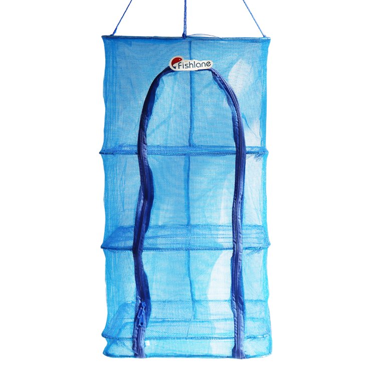 Outdoor supplies woven hanging baskets folding fish drying net for drying fish and vegetables
