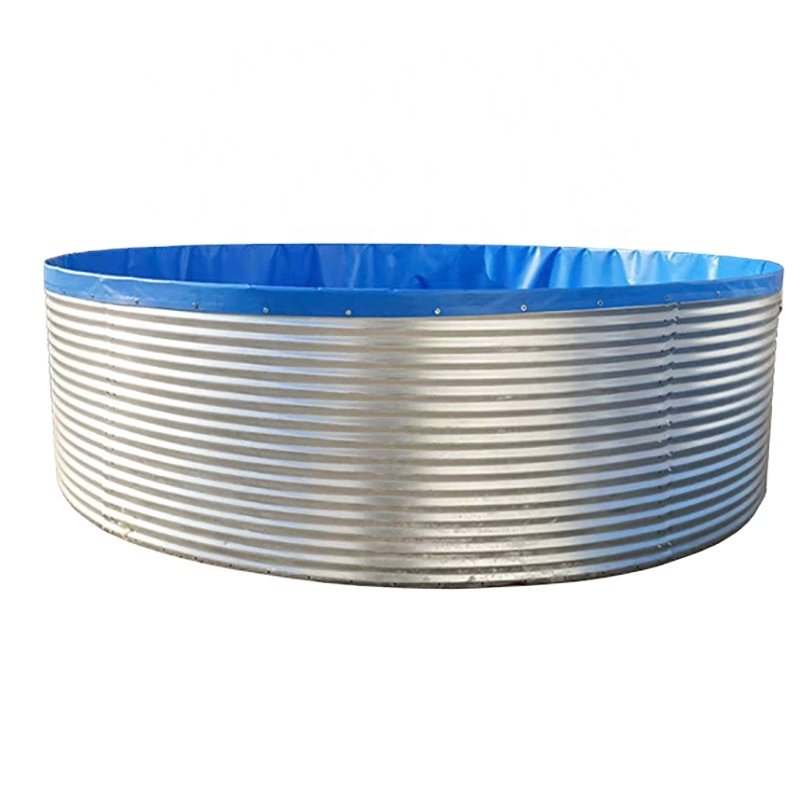 Galvanized sheet Fish tank farming fish equipment customized aquaculture system simple flowing water fish farming system