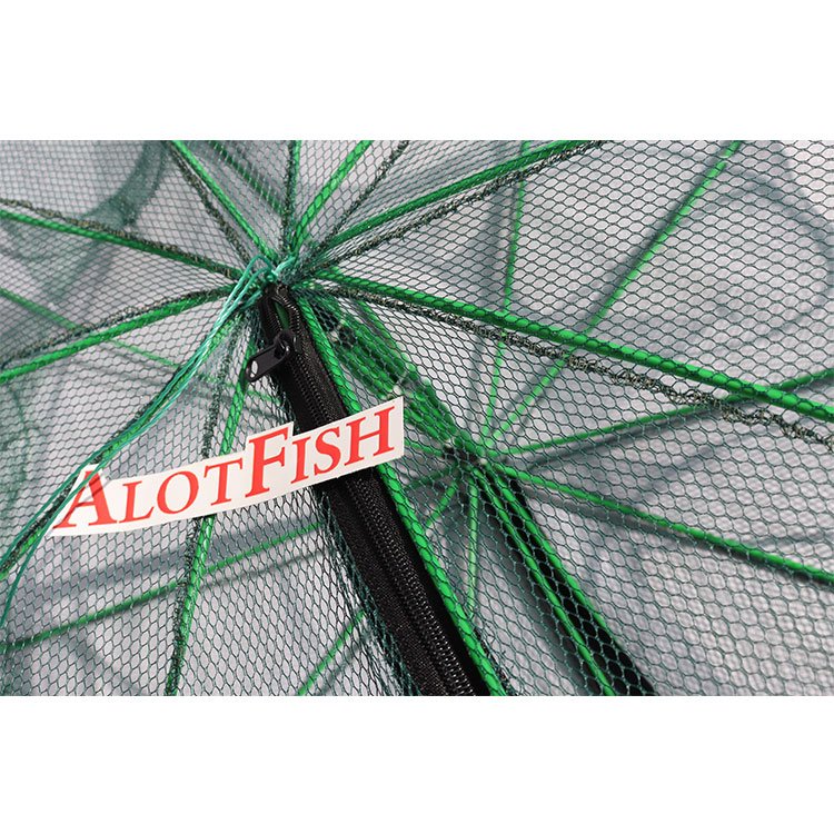 Factory price Plastic Coated Wire 6holes 8holes Collapsible Fishing trap shrimp trap