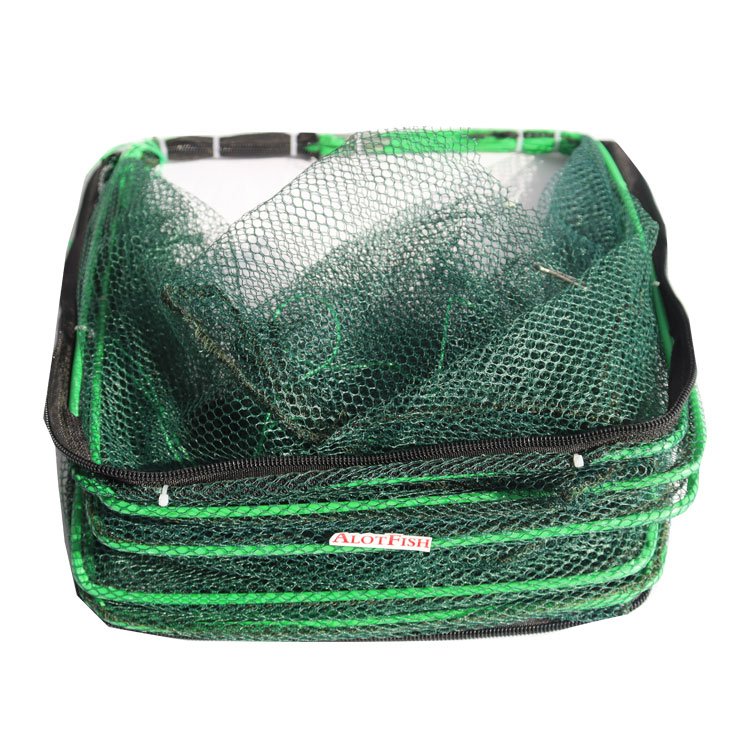 Factory price Plastic Coated Wire 6holes 8holes Collapsible Fishing trap shrimp trap