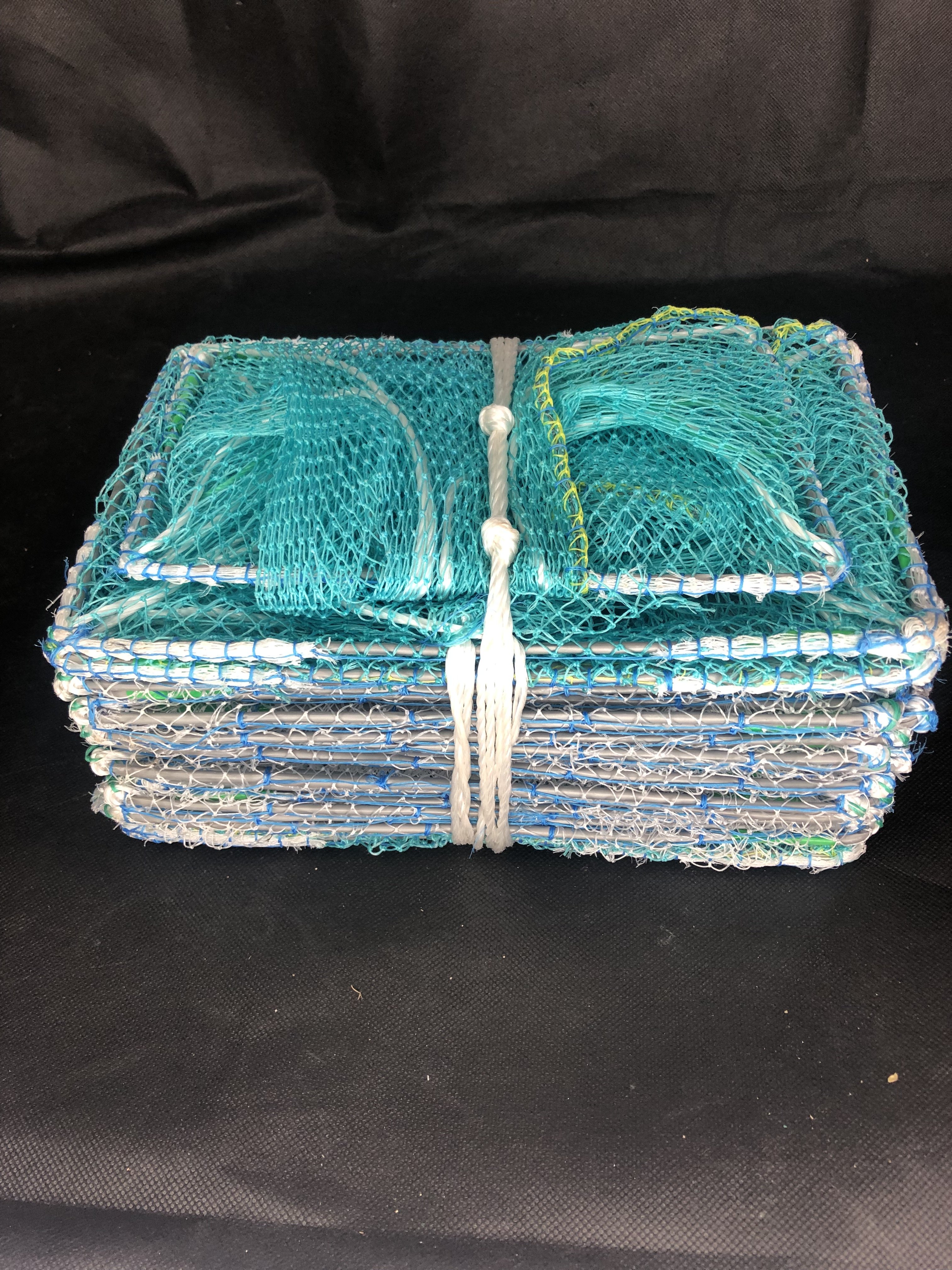 China nylon Mono filament long fish Cages Aquaculture Trap Fish Trap Fishing nets folding Crab trap