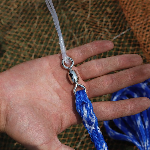 Hand Cast Net Throw Catch drawstring casting fishing net