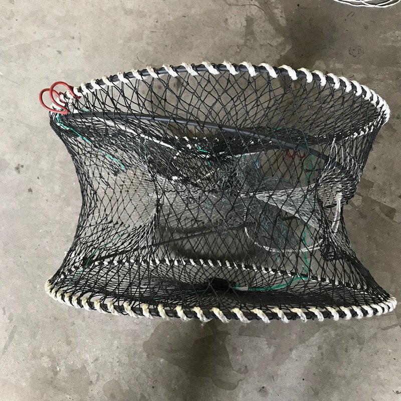 black pe knotted knotless circular monofilament fishing traps crab