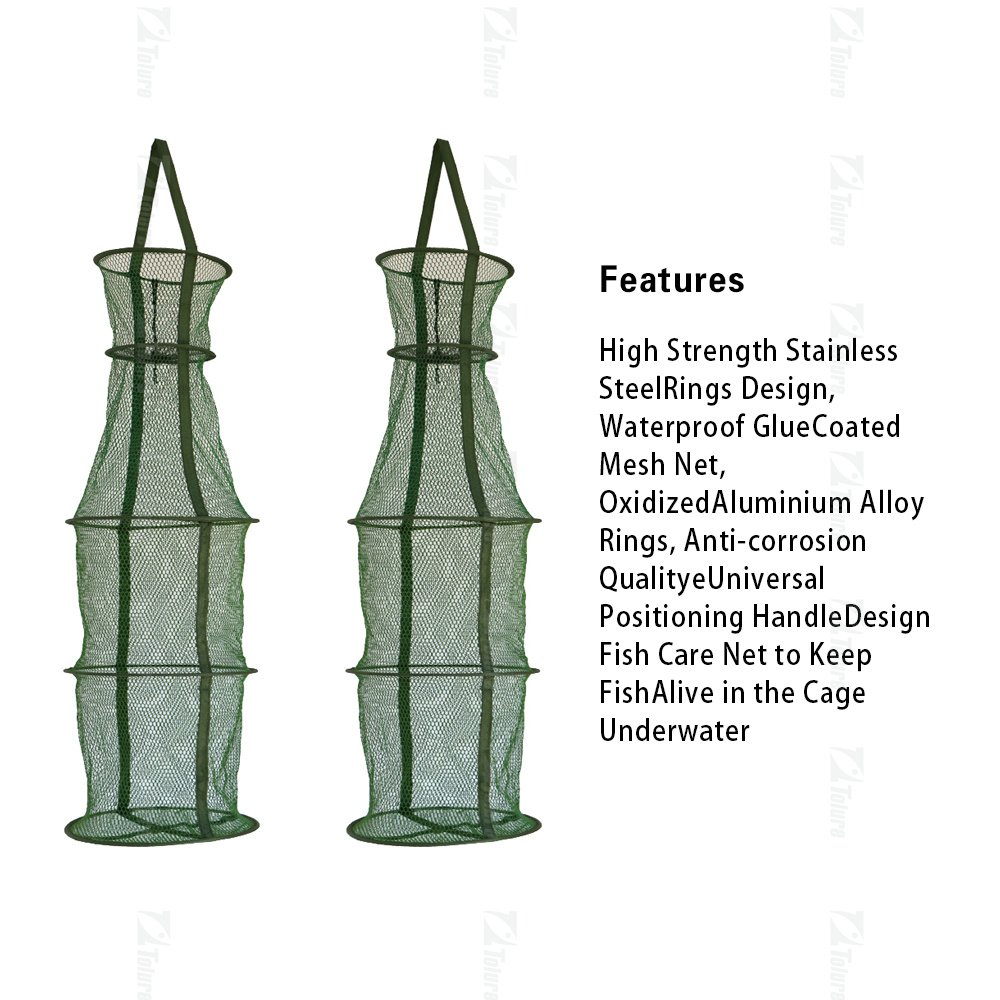 High Quality 480g 127cm Nylon Mesh Fishing Net Basket Folding Crab Cage Fishing Nets Lobster Aquaculture Trap