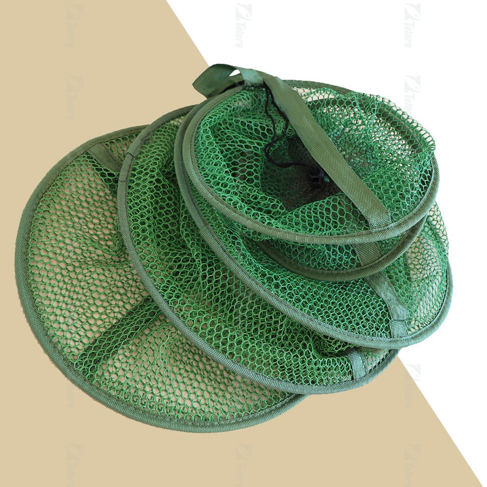 High Quality 480g 127cm Nylon Mesh Fishing Net Basket Folding Crab Cage Fishing Nets Lobster Aquaculture Trap