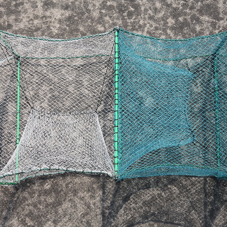 Long Folding Fishing Trap Foldable Cast Net Trap For Fish Shrimp Crab Lobster 22cm*35cm*31knots