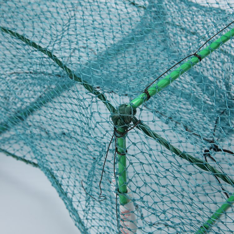 Long Folding Fishing Trap Foldable Cast Net Trap For Fish Shrimp Crab Lobster 22cm*35cm*31knots