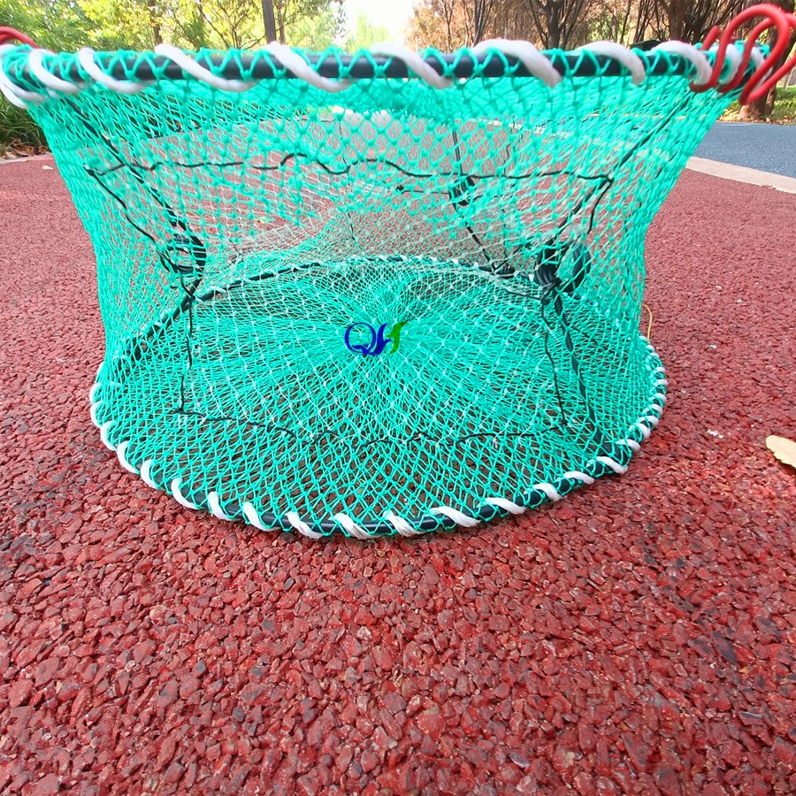 fishing cast nets china fish crab trap network cages shrimp nylon netting Automatic Fishing Cage Foldable Trap Cast Net