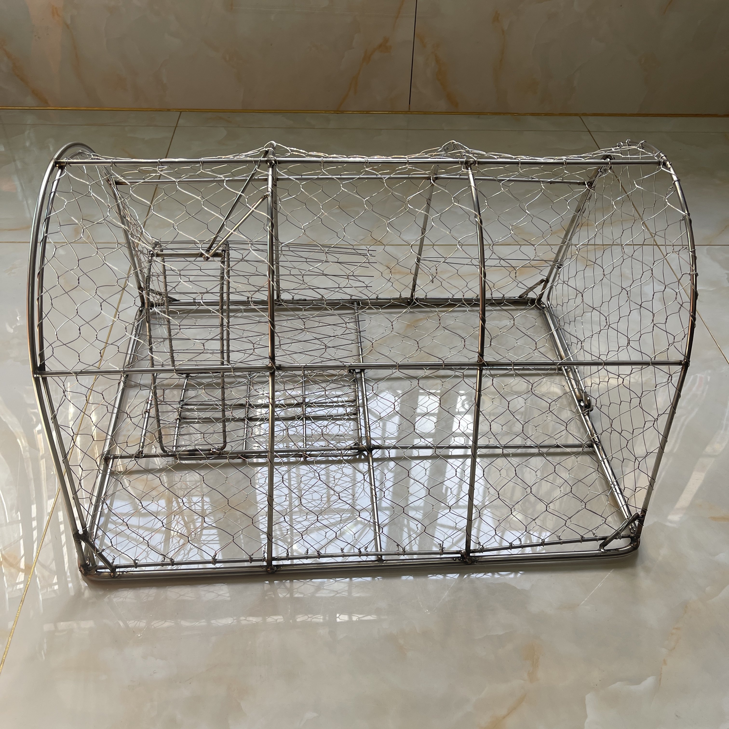 New Stainless Steel Frame Fishing Traps Lobster Crab Cages Pots for Commercial Fishing