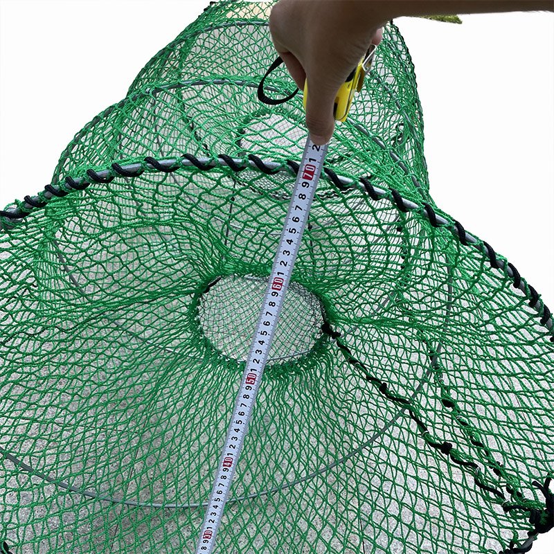 Strong Factory Large Diameter 70cm Coil Spring Fish Trap Black Cod Pot for Deep Sea