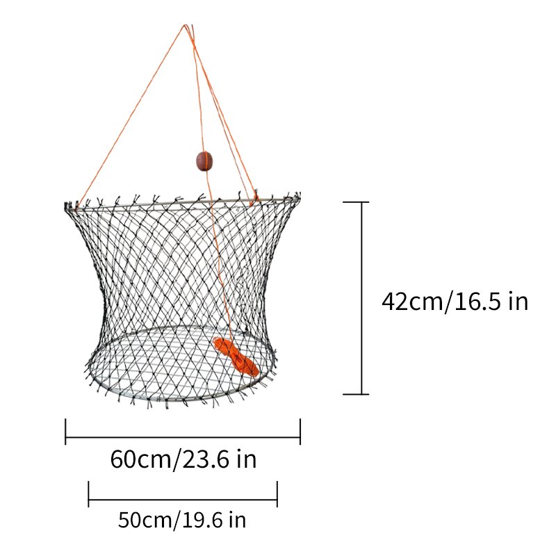 portable Fishing net Crab Ring Trap Bait casting crab trap net aquaculture trap with Fishing Buoy Marker Floats for lobster