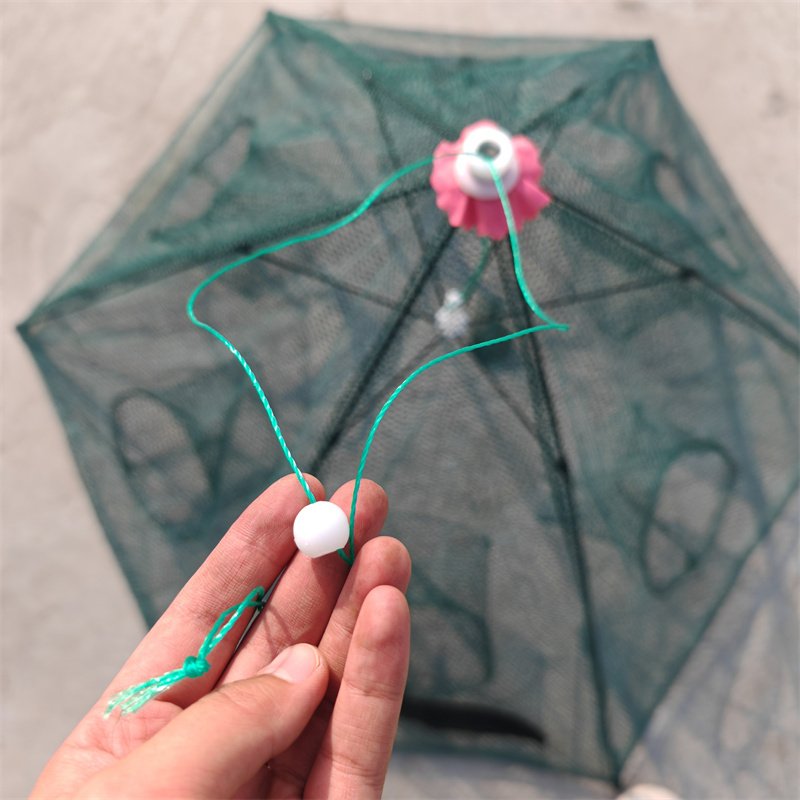 Durable 12-Hole Automatic Cast Fishing Umbrella Nets Fast Delivery Hand Rope Tackle for Aquaculture Trap