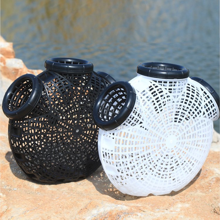 Wholesale portable plastic three inlets fishing net cages eel crab shrimp trap fishing trap