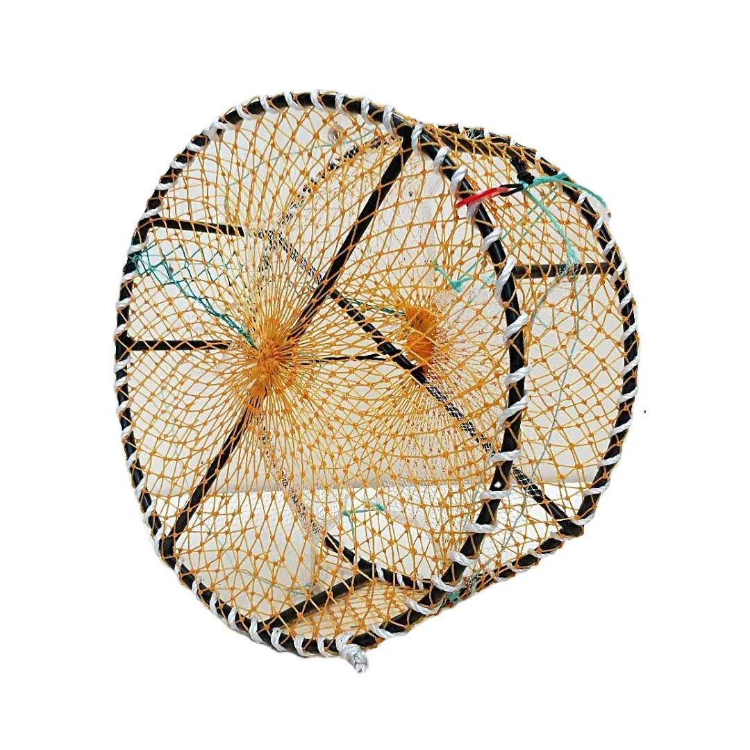 Aquaculture traps round fishing net cage three-hole trap crayfish catching device for sale