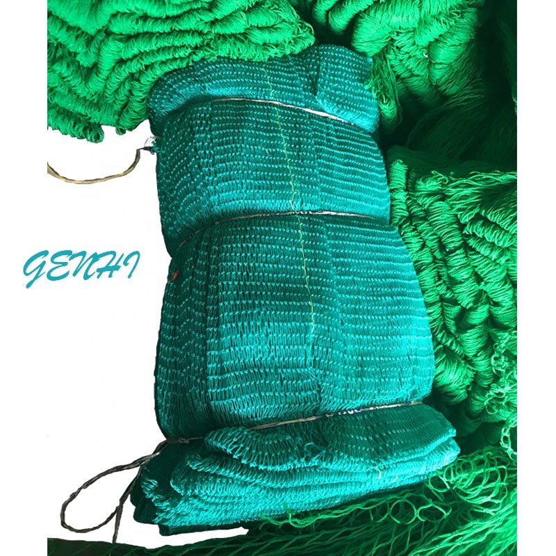 Factory direct sale three layer nylon monofilament fishing net with strong tension