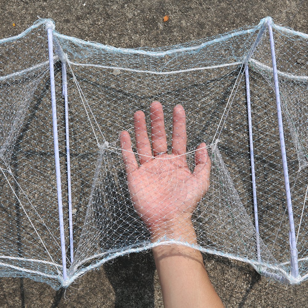 (21cm*32cm*27frames)Hot Selling Long Commercial Fishing PE Net aquaculture trap Lobster Crab Fish Pot Traps