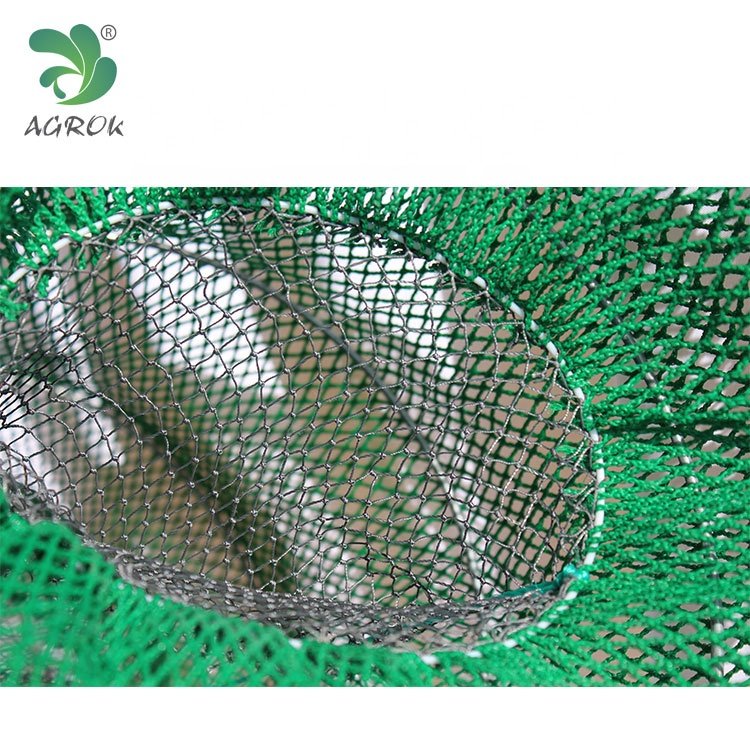 AGROK PE Knotless fishing trap plastic coated wire lobster trap fish traps foldable big spring cage sale