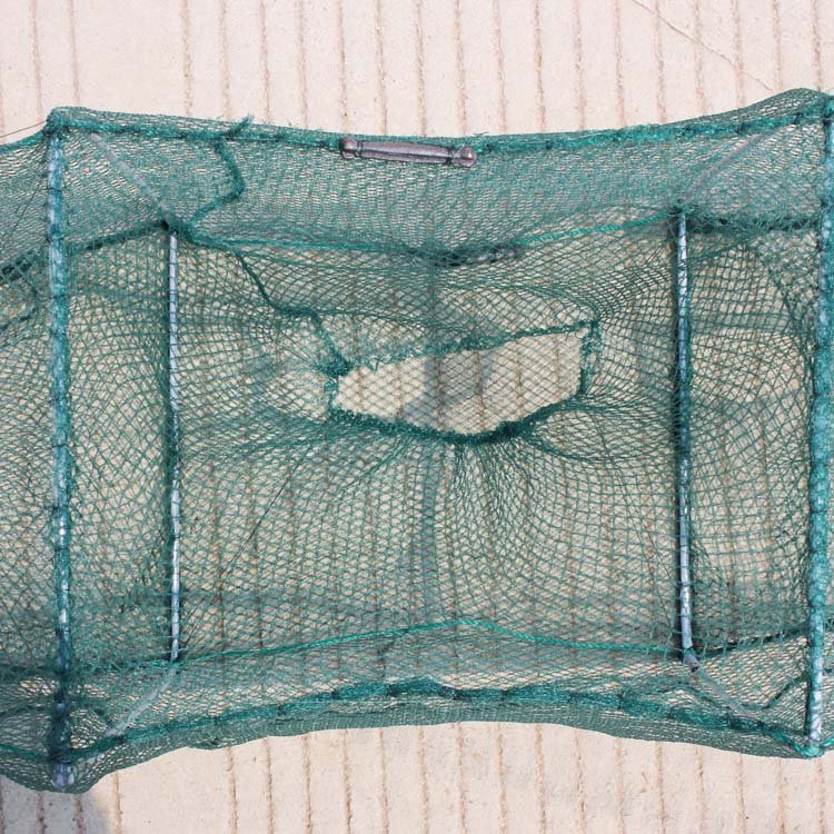 Free sample Supply HDPE Long Trap Foldable Portable Fishing Trap Cast Net Shrimp Cage Lobster Cage