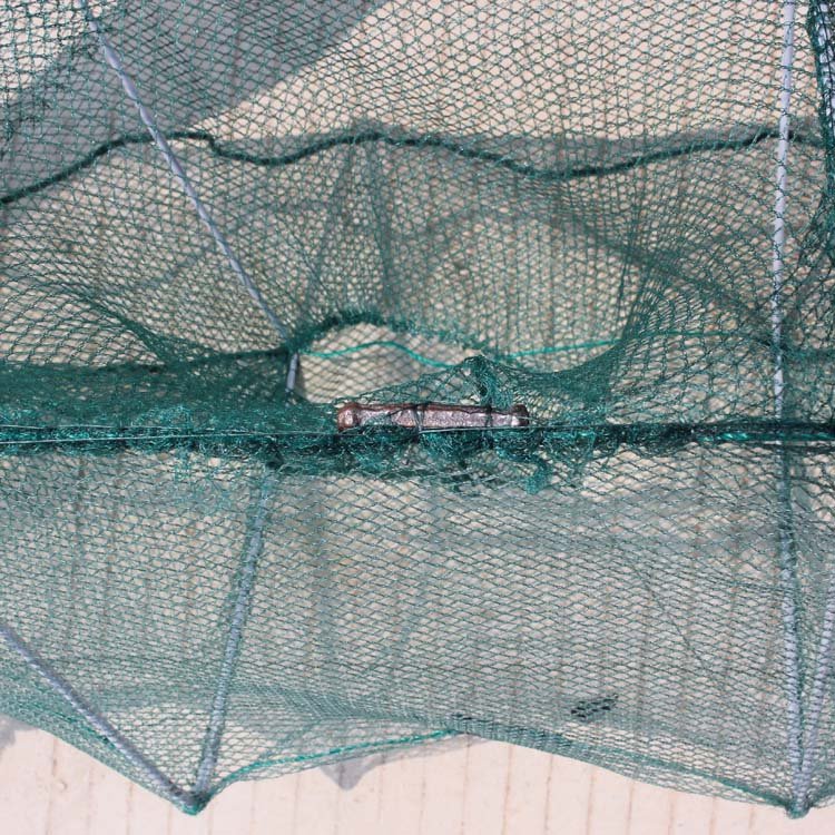 Free sample Supply HDPE Long Trap Foldable Portable Fishing Trap Cast Net Shrimp Cage Lobster Cage