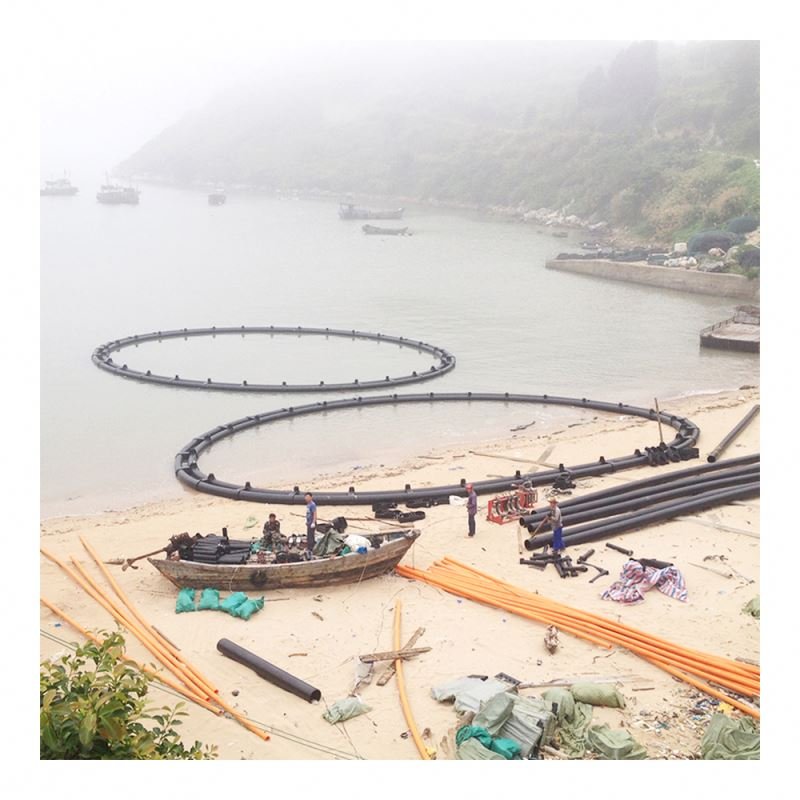 Hot-Sale Seabass Storm Resistance Offshore Aquaculture Floating HDPE Fish Farming round Cages in Deep Water