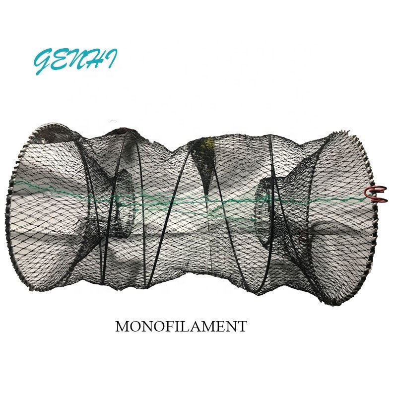 China fishing net Factory Lobster trap Fishing Cages knotted net fish trap with size 45*80 cm for fish shrimp crab