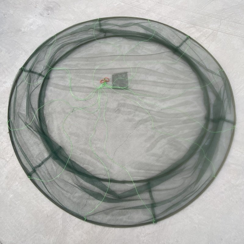 New Arrival Large PE Fish Landing Net Foldable Aquaculture Trap for Lobster Prawn Bait Crab Shrimp Fishing Tackle