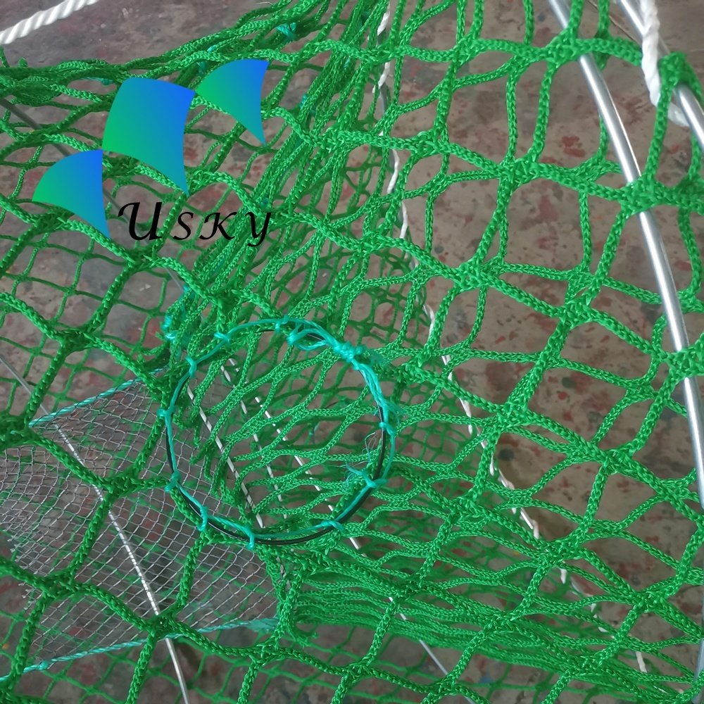 Fish spring cage folding trap lobster trap 70*120cm fish pot green web customized high strength customized wholesale price