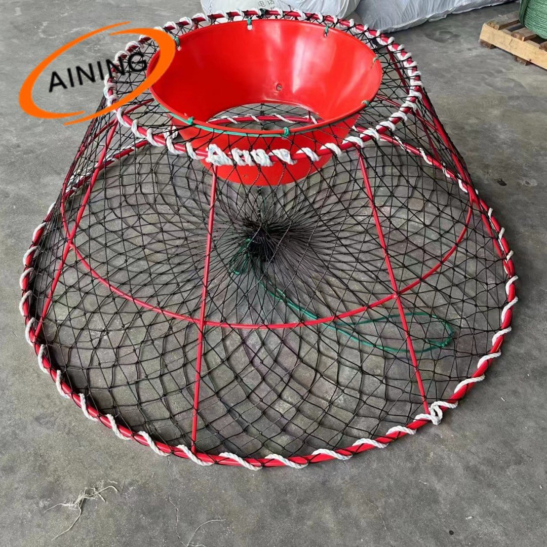 Customized Draft Fluorescence USA market commercial fishing Round Stainless Steel Crab traps Crab Pots