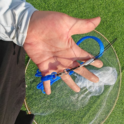 Factory handmade dock fishing net aquaculture trap landing net nylon monofilament double buckle boat fishing net