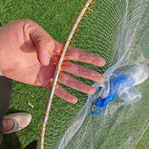 Factory handmade dock fishing net aquaculture trap landing net nylon monofilament double buckle boat fishing net