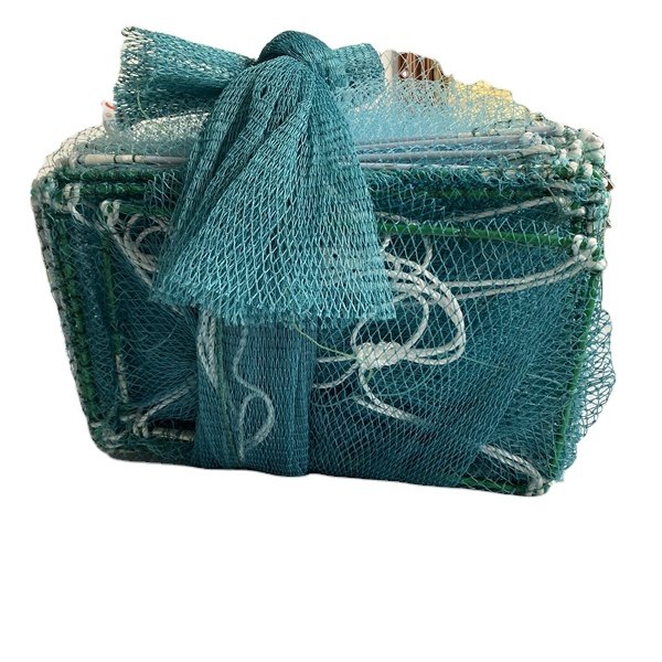 steel wire crab trap frame 20*36 CM 26 sections hot sell fishing trap fyke net long fishing trap