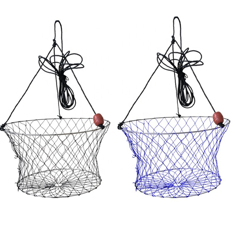 Stock for Portable fishing net with PE rope fishing float lobster trap multiple size fish trap for outdoor sports