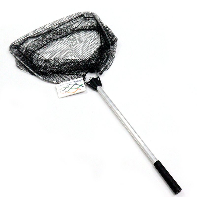 Rubber Coated Foldable Landing Net Aluminium Alloy Hand Fishing Nets