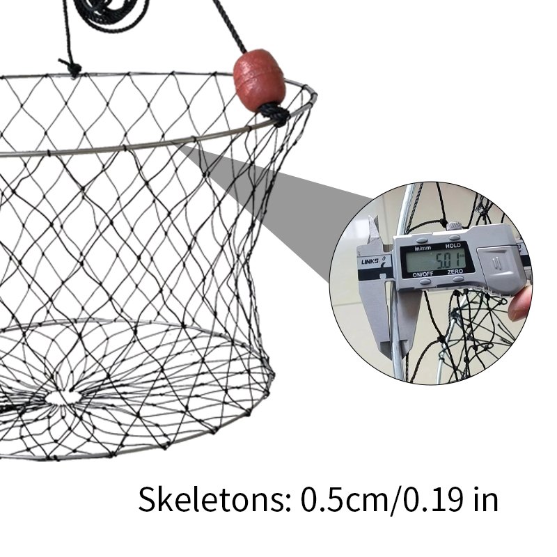 portable Fishing net Crab Ring Trap with Crab Gauge Decoy Clip crab trap net aquaculture trap sets for lobster
