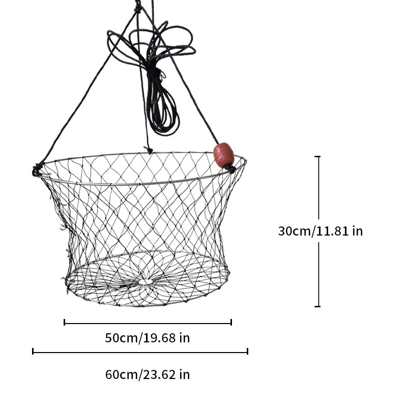 portable Fishing net Crab Ring Trap with Crab Gauge Decoy Clip crab trap net aquaculture trap sets for lobster