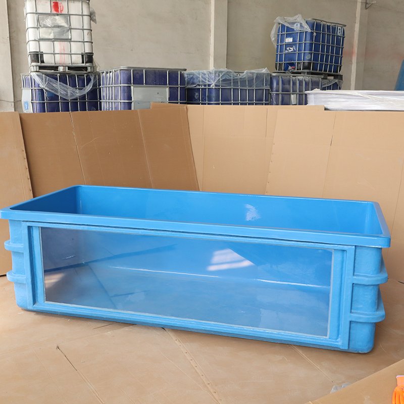 Factory cheap large commercial aquaponics rectangle outdoor fiberglass aquariums fish pond tank for fish farming