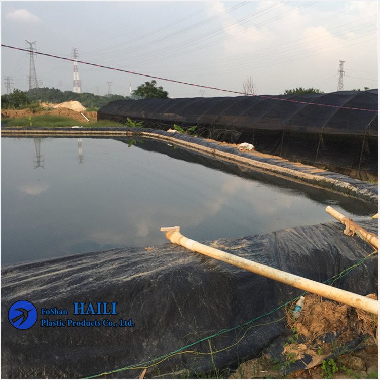 China manufacturer custom large size ground cover liner, woven fabric salt pond liner, anti-uv virgin PE lining