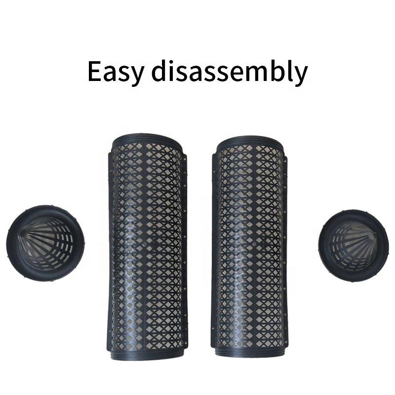 Black portable fishing tool 26.8 inch length 4.7 inch width PP fish cage eel trap aquaculture crab trap for eel shrimp fish