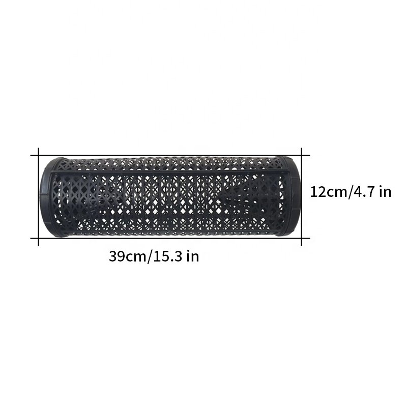Black portable fishing tool 26.8 inch length 4.7 inch width PP fish cage eel trap aquaculture crab trap for eel shrimp fish