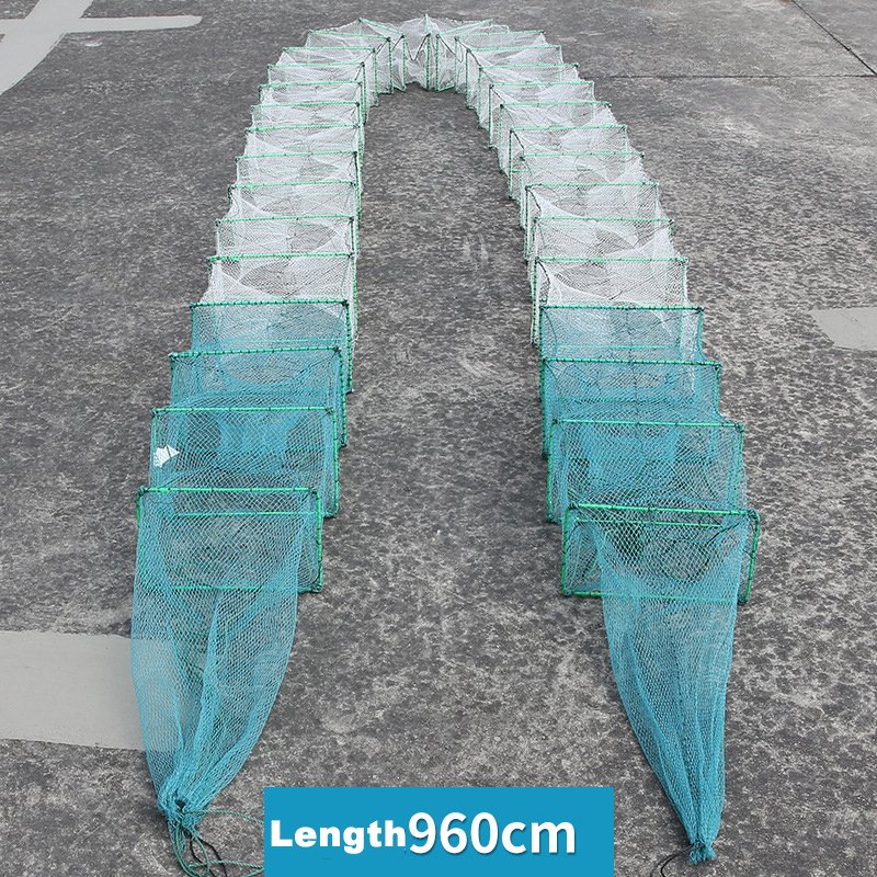 Folding Crab Cage Greatwall Long Fishing Bait Trap