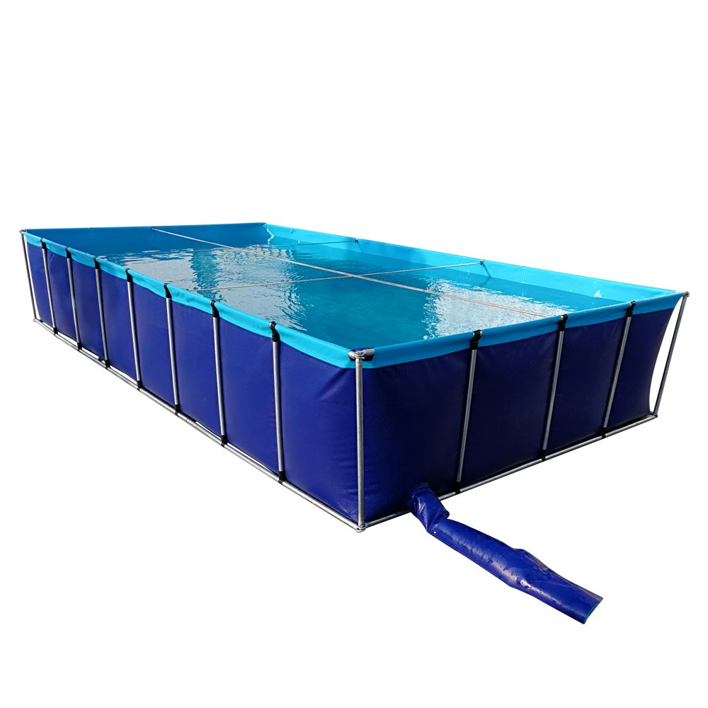 PVC Fishing Pool Water Storage Bladders Fishtanks Plastic Farm Fish Pond Fish Wholesaler Galvanized Pipe Frame Fishponds