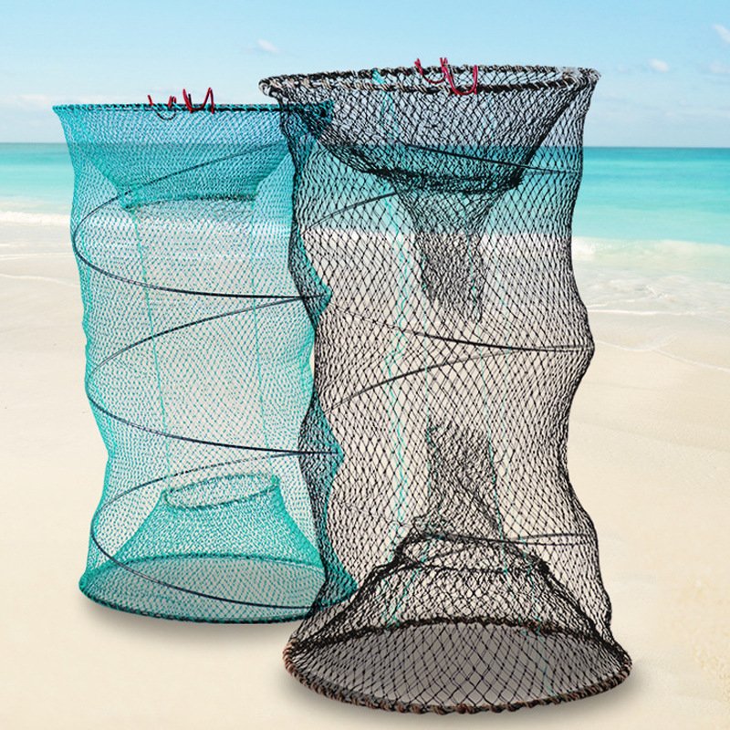 New High Quality Spring cage Automatic folding shrimp cage fishing cage trap