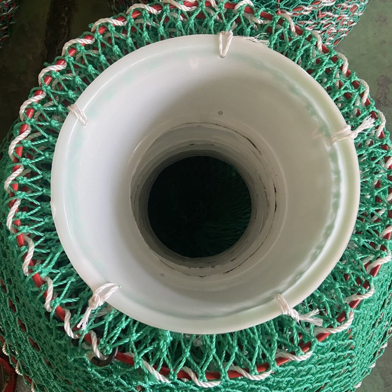 Cone shape lobster crayfish king crab trap wired 10mm steel frame strong netting size 100*50*45cm