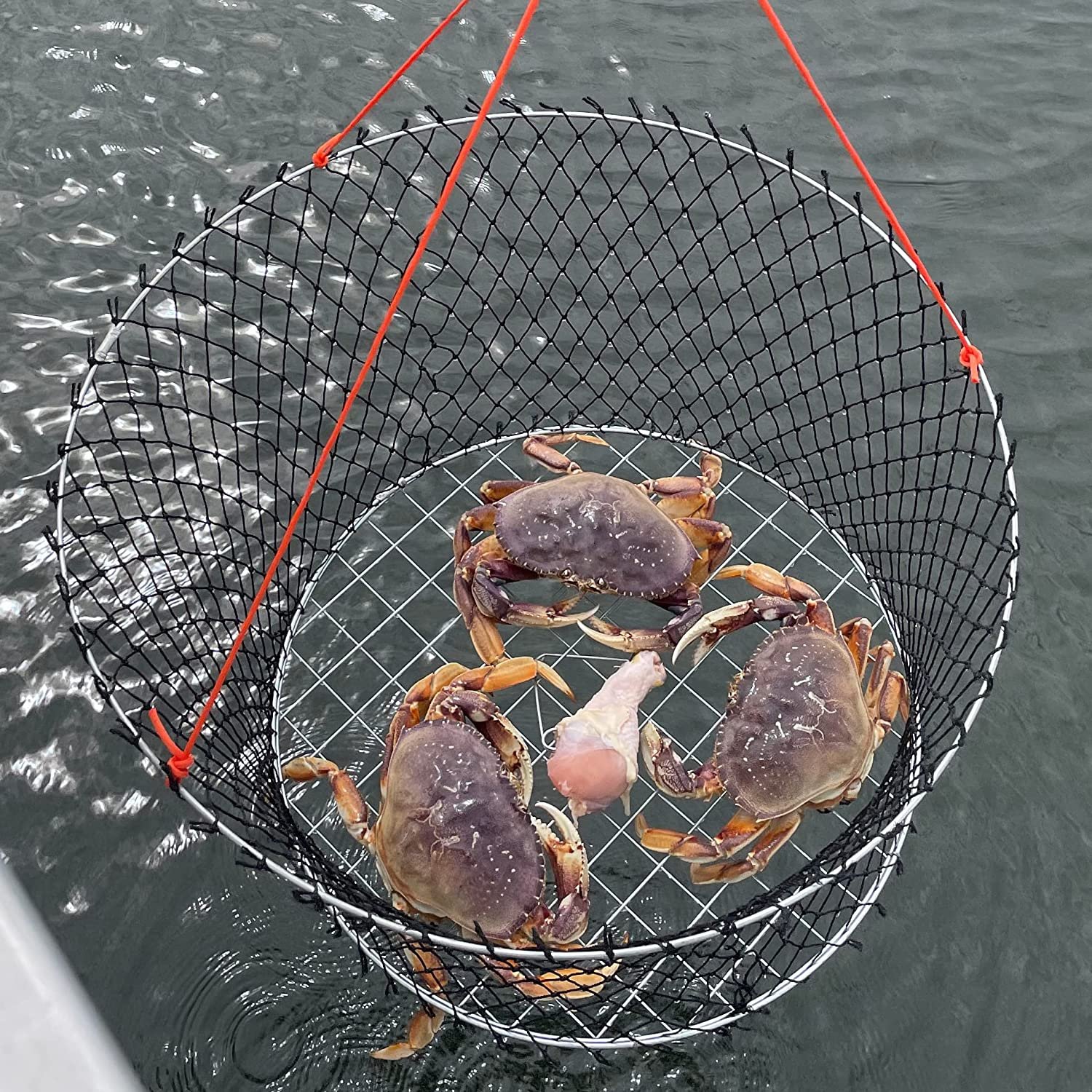 Effective professional 2 rings crab net traps