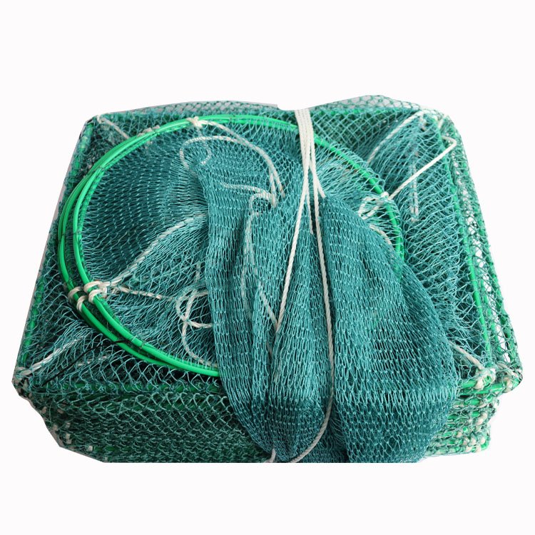 Long Fishing Trap Crab Shrimp Cage Great Wall Trap Customized Size Fishing Trap Fishing Net Blue HDPE Rectangle Crayfish Catcher