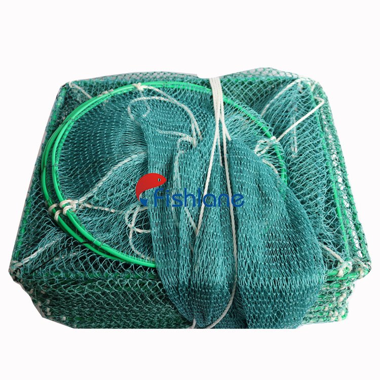 Long Fishing Trap Crab Shrimp Cage Great Wall Trap Customized Size Fishing Trap Fishing Net Blue HDPE Rectangle Crayfish Catcher