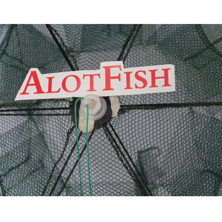 AlotFish 8 holes fish trap cage foldable fishing net fishing bait trap