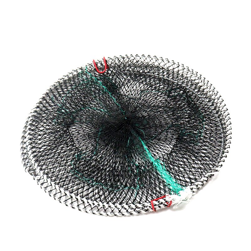 Wholesale Crab Crayfish Lobster Catcher Cage Trap Aquaculture Trap Folding Fishing Net Black Fish Durable Galvanized Round 2.3cm