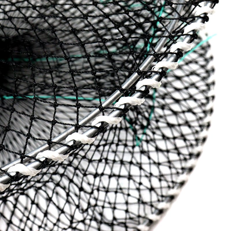 Wholesale Crab Crayfish Lobster Catcher Cage Trap Aquaculture Trap Folding Fishing Net Black Fish Durable Galvanized Round 2.3cm